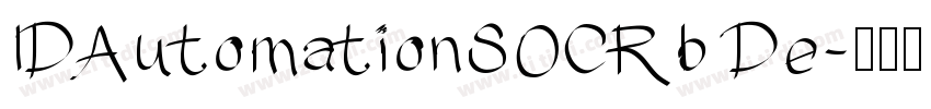 IDAutomationSOCRb De字体转换
